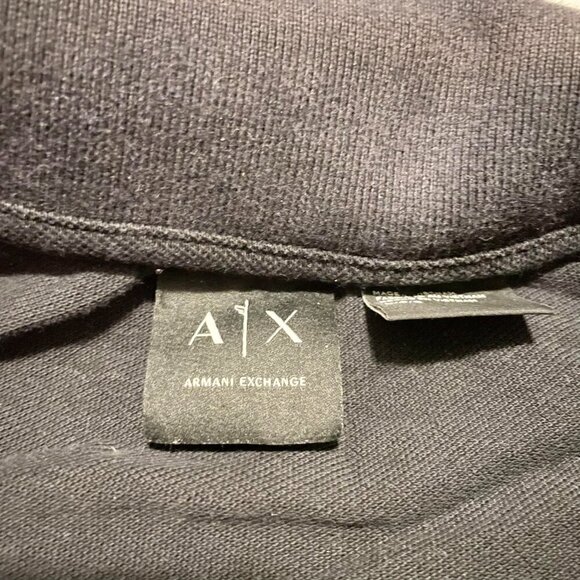Armani Exchange Black Polo Shirt Short Sleeve Size L - Picture 2 of 16